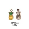 Colgantes Serie Frutas de Verano Fresa Manzana Plátano Accesorios de Joyería DIY de Aleación Colgante de Llavero Transfronterizo