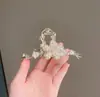 Pasador de Perla Incrustado con Diamantes Coreano, Diseño de Lujo de Moda, Pinza de Garra para la Parte Trasera de la Cabeza, Accesorio de Moda de Personalidad Nicho al por Mayor