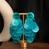 Pendientes Exagerados con Borlas de Concha para Mujer, Pendientes Grandes Atmosféricos, Estilo Vacaciones de Verano, Para Tomar Fotos, Pendientes Elegantes