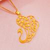Moda Vietnã Areia Dourada Tela Aberta Flor de Pavão Pingente Estilo Étnico Feminino Joias Banhadas a Cobre Ouro 24K Joias de Imitação de Ouro