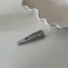 Grampo de Cabelo Listrado Azul e Marrom Estilo College com Argola Ondulada Dentada Prendedor de Cabelo BB Presilha Acessórios de Cabelo para Mulheres