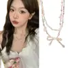 Collar de Cuentas Azules "Estrella de Mar Corriendo" Estilo Nicho Festivo Cadena Clavícula Colgante Accesorios Primavera y Verano Nuevo para Mujer