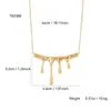 Collar para Mujer con Colgante Geométrico de Lava Acero Inoxidable Chapado en Oro de 18K Diseño de Nicho Hip-Hop Moderno y Único Venta al por Mayor