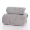 Toalla de Espiga de Trigo con Etiqueta Transfronteriza, Toalla de Felpa Coral de Punto de Urdimbre con Borde Liso, Toalla de Baño para Uso Doméstico, Absorbente y Espesa