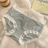 Calça de Semana Ultra Fina de Verão Seda Brilhante Fresca Xadrez Tridimensional Roupa Íntima Alta Elasticidade e Conforto Forro de Algodão Roupa Íntima Feminina 100% Algodão
