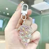 Chaveiro de Uva Acrílico Iridescente Pingente de Fruta 3D para Bolsas de Meninas, Presente Criativo Pequeno Famoso na Internet