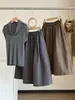 Falda de Lana Estilo Coreano Retro de Lunares con Volante de Capullo para Mujer Otoño/Invierno Suelta Adelgazante Elástica de Cintura Alta Falda de Línea A