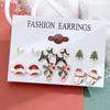 Pendientes de campana con copos de nieve de la serie navideña, combinación de traje, comercio exterior, gran oferta, pendientes de alce con gotas de aceite de dibujos animados para hombre mayor, mujeres
