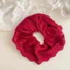 Scrunchie Floral Estilo Pastoral para Mulheres, Prendedor de Cabelo Doce Moda Coreana, Corda de Cabelo de Nicho de Alta Qualidade, Acessório de Cabelo para Rabo de Cavalo Baixo