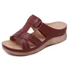 Comercio Exterior Transfronterizo Velcro Zapatos de Mujer 2024 Europeo y Americano Talla Grande Sandalias de Cuña Huecas Cruzadas Sandalias de Mujer Venta al por Mayor