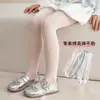 Meia-calça feminina com strass, legging fina de malha de verão para crianças e meninas, peça externa branca para bebês, novo modelo transfronteiriço