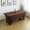 Cubremesa Elástico de 6 pies para Exterior, Hoteles, Bodas y Banquetes, Cubremesa de Poliéster para Mesa de Cóctel, Mantel Rectangular