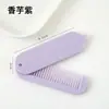 Peine para el cabello de color sólido al por mayor con diseño simple y dientes finos para peinar, peine mini plegable portátil con cola puntiaguda