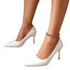 Elegantes Zapatos de Tacón Alto Blanco Crudo Profesionales para Viajar para Mujer con Punta Fina Tacones de Aguja Nuevos Verano 2025 Zapatos de Trabajo