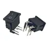 Interruptor tipo barco de pie curvo Kcd1-104 4 pines 2 posiciones tipo plug-in Interruptor basculante 90 grados con luz 15*21mm