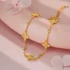 Pulsera de Plata Pura S999 Trébol de Cuatro Hojas de Lujo Ligero para Mujer, Diseño Único de Nicho de Gama Alta, Joyería de Mano Gentil y Artística, Venta al por Mayor