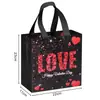 Nueva Bolsa de Regalo para el Día de San Valentín Bolso Pequeño Rosa No Tejido Bolsa para Empaque de Regalo de Perfume Cosméticos Lápiz Labial