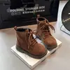 Vestido Estilo Británico para Niños de 6-12 Años Dr. Botas Martens Otoño Invierno Nuevas Llegadas Botines para Niñas Cómodos Antideslizantes Botas de Cuero para Niños Cremallera Lateral