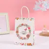 Bolsa de papel Kraft con impresión de mariposas transfronteriza, bolso de mano de jardín misterioso, bolso de regalo de moda para cumpleaños