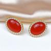 Dulces y Lindos Clips para Orejas Triangulares con Corazón de Durazno y Perla en Forma de Corazón, Simples, Lujo Ligero, Versátiles, No se Necesita Perforación, Aretes Frescos y a la Moda