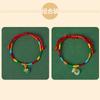 Festival del Bote del Dragón hecho a mano hilo trenzado trenzado de ocho hebras cuerda de mano para pareja pulsera auspiciosa cuerda colorida pulsera de cuerda de pequeños zongzi