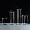 Nuevo Marco Cuadrado Transparente de Acrílico Marcadores de Pasillo Accesorios para Escaparates Florero Geométrico de Boda Decoración de Escenario Soporte para Pasteles