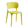 Silla de Comedor de Plástico para el Hogar Nórdico, Silla Sencilla de Ocio con Respaldo, Elegante Silla de Plástico para Escritorio y Negociación, Taburete para Exteriores
