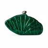 Comercio Exterior Transfronterizo Bolso de Hombro Cruzado Nuevo Europeo y Americano para Damas Bolso Acrílico en Forma de Concha y Abanico Bolso Clutch de Moda para Boda y Cena