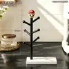 Bonito estante de almacenamiento de tazas de Mario, portavasos con forma de árbol, estante para tazas de café y té de mesa, estante colgante para tazas