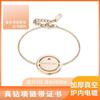 Pulsera Popular Transfronteriza de Diamantes Reales para Mujer, Pulsera de Estrella de Alta Gama, Moderna y Versátil, Pulsera de Acero Inoxidable que No se Desvanece al por Mayor