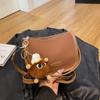 Bolso de mano esmerilado de moda vintage para mujer 2024 otoño nuevo simple casual bolso cuadrado pequeño bolso de hombro de alta gama