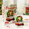 Blocos de Montar Papai Noel Transfronteiriço, Boneco de Neve, Árvore de Natal, Caixa de Música, Rena, Brinquedos de Montagem de Micropartículas, Enfeites de Brinquedo Masculino, Caixa Surpresa