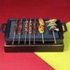 Churrasqueira Fogão a Álcool Cabo para Churrasco Fogão de Aquecimento Grelha Antiaderente Espeto para Grelha Churrasco Espeto de Cordeiro para Churrasco Fogão de Isolamento