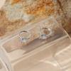 Pendientes de moda europea y americana con incrustaciones de circonita en forma de corazón, personalizados, sencillos, elegantes y a la moda para combinar con todo.