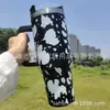 Novo Copo de Carro de 40 oz com Alça, Copo Térmico com Canudo, Copo de Gelo para Manter Frio Montado no Carro, Série Vaca