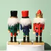 Marioneta de Cascanueces Soldado de Madera Muñeco Decoraciones para Habitación Infantil Dormitorio Armario de Vino Decoraciones Pequeñas para el Hogar Set