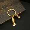 Llavero de pinza de cangrejo de aleación dorada para hombres y mujeres, colgante para bolsa de llaves de coche, adorno artesanal, pequeño regalo