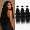 Perucas Transfronteiriças, Extensões de Cabelo Cacheado, Mechas de Cabelo Misto de Seda, Pacotes de Cabelo, Onda Corporal, Extensões de Cabelo Cacheado Longo Preto Atacado