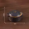 Vaso de argila criativo e prato modelo em miniatura, acessórios de decoração DIY para casa de bonecas, ornamentos de paisagem de mesa mini
