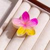 Pequeño Clip Transfronterizo de Plumeria de 4 cm con Color Degradado Horquilla Color Caramelo Arcoíris Horquilla para el Cabello Flequillo Lateral para Mujer