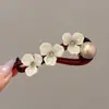 Presilha de Cabelo Infantil Flor Estrela do Mar Tema Oceano para Meninas, Grampo Pinça para Franja Lateral com Atmosfera de Fada Costeira para Fotos