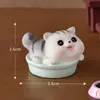 Nuevo Gatito Travieso paisajismo en miniatura bricolaje accesorios de bola de cristal bola de hilo adornos de resina de gatito travieso