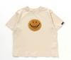 (Oferta Especial) Camiseta Infantil de Veludo 3D com Letra Estilo Japonês de Verão para Crianças Maiores, Camiseta Curta da Moda com Aplique de Letra Versátil