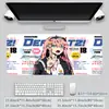 Alfombrilla de Ratón para Personaje Femenino de Anime Bidimensional Exclusiva Transfronteriza, Grande, de Gama Alta, Engrosada y Resistente a las Manchas con Bordes Bloqueados
