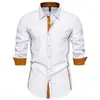 2026 Nueva Llegada Camisa Estampada para Hombre Corte Delgado Manga Larga Casual de Negocios Camisa de Manga Corta Rayada Ropa de Moda para Hombre