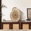 Relógio Sino dos Ventos Suporte de Mesa Luxo Leve Relógio de Mesa Retrô Ornamento Arte de Casa Relógio de Parede Novo 2025 Bambu