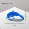 Atacado do fabricante Zibo ornamentos de vidro de golfinho feitos à mão para decoração de aquário, artesanato criativo de animais marinhos para mesa