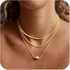 Set de Collares Minimalistas en Capas Más Vendido 2025, Diseño de Accesorio Versátil de Estilo Casual de Moda, Estilo Corto