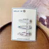 Novo Presilha de Cabelo Bb Clip com Estampa Estilo Coreano, Concha Gota d'Água, Clip Sem Costura para Franja da Testa, Acessório de Cabelo Presilha Floral Doce para Crianças