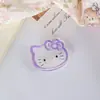 Novo Grampo de Cabelo Grande Fofo Cabeça de Gato KT de Resina Translúcida Estilo Menina Gelatina Acrílica Para Franja Lateral